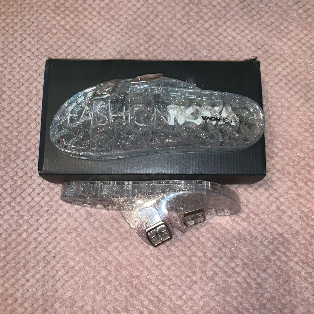 Translucent glitter slides